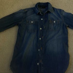 Gap Kids Denim Long Sleeve Shirt for boys